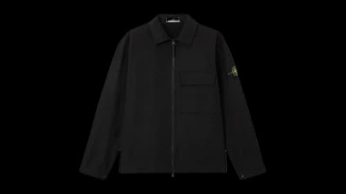 Stone Island 1200010 Panama Cotton Shirt Black