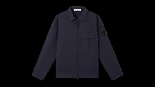 Stone Island 1200010 Panama Cotton Shirt Ink Blue