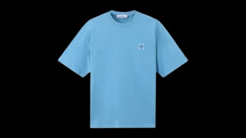 Stone Island 2100025 Combed Organic Cotton Jersey Steel Blue