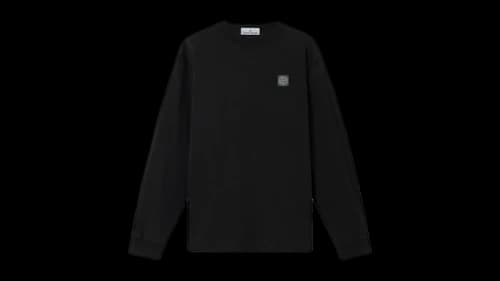 Stone Island 2100030 Organic Cotton Jersey Fissato Effect T-Shirt Black