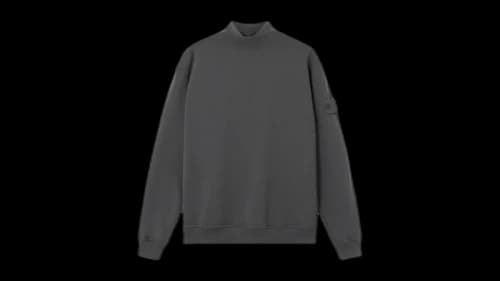Stone Island 2200011 Cotton Crepe Ghost Jersey Sweater Dark Grey