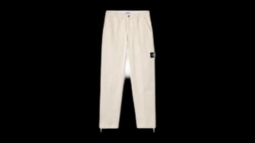 Stone Island 3100001 Natural Cotton Gabardine Raw Beauty Pant Ivory