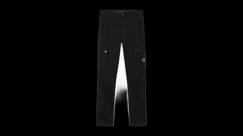 Stone Island 3100034 Stretch Organic Broken Twill Cotton Old Effect Pant Black