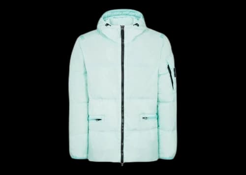 Stone Island 40223 Garment Dyed Crinkle Reps R-NY Down Jacket Aqua