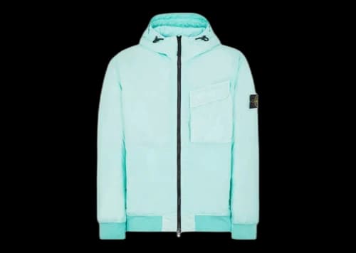 Stone Island 40723 Garment Dyed Crinkle Reps R-NY With Primaloft-TC Jacket Aqua