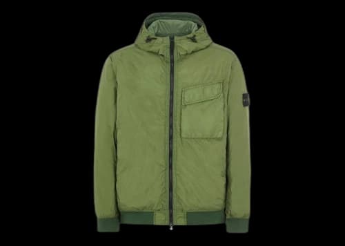Stone Island 40723 Garment Dyed Crinkle Reps R-NY With Primaloft-TC Jacket Olive Green