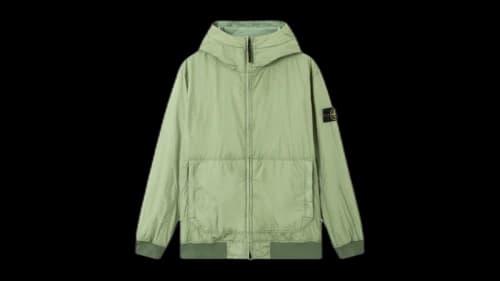 Stone Island 4100013 Crinkle Reps NY Recycled Nylon Jacket Sage Green