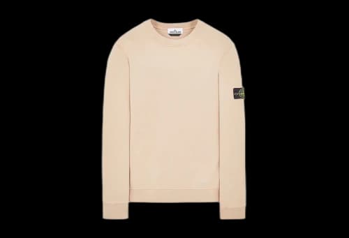 Stone Island 64120 Brushed Cotton Fleece Hooded Sweatshirt Antique Rose (FW21)