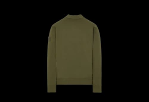 Stone Island Cotton Stretch Fleece Ghost Piece Garment Dyed Khaki (SS22)
