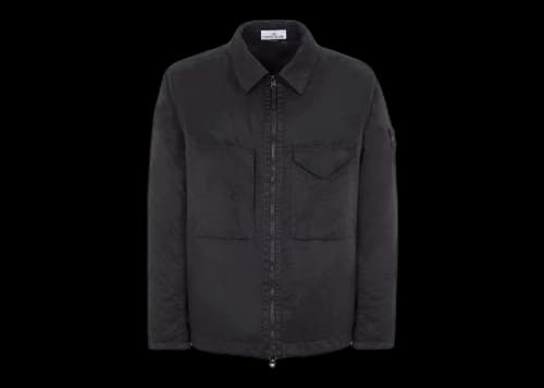 Stone Island Q0321 Opaque Nylon Twill With Primaloft-TC Jacket Black
