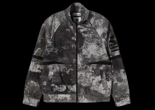 Stone Island x DSM Men's Stand Collar Jacket Grey Camo