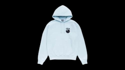 Stussy 8 Ball Garment Dyed Hoodie (SS26) Sky Blue