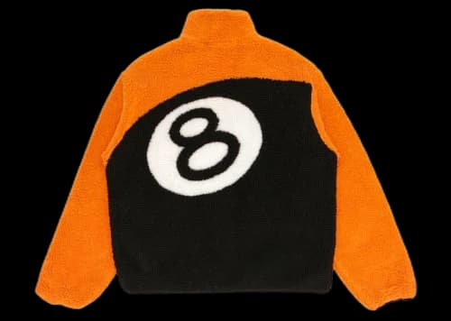 Stussy 8 Ball Sherpa Reversible Jacket Orange