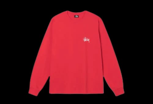 Stussy Basic Stussy LS Tee Red (SS22)