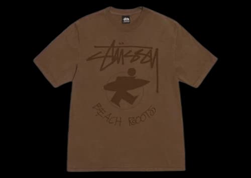 Stussy Beach Roots Pigment Dyed Tee Brown