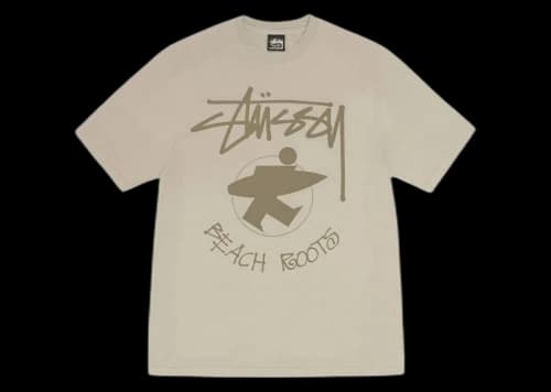 Stussy Beach Roots Pigment Dyed Tee Khaki