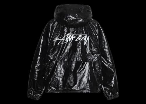 Stussy Beach Shell Coated Ripstop Jacket Black