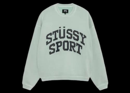 Stussy Big Crackle Sport Crew Light Blue