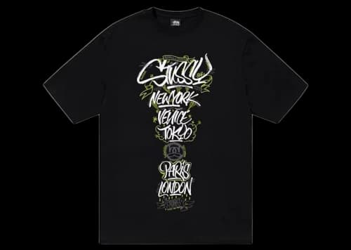 Stussy Born X Raised Handstyles Tee Black