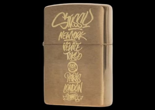 Stussy Born X Raised Zippo Lighter Brushed Brass