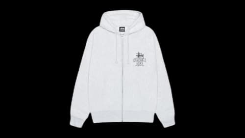 Stussy Cali Grown Zip Hoodie Ash Heather