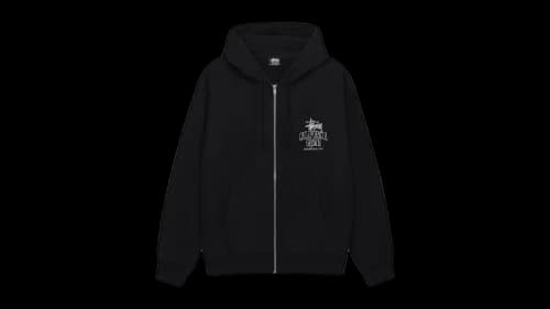 Stussy Cali Grown Zip Hoodie Black