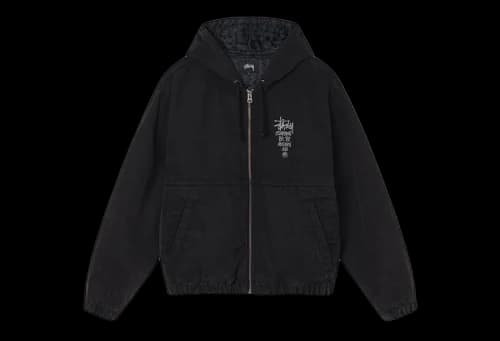 Stussy Canvas Insulated Work Jacket Black (FW22)