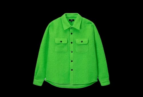 Stussy Casentino Wool CPO Shirt Lime (FW22)