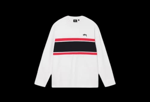 Stussy Colour Block LS Crew Off White (FW22)