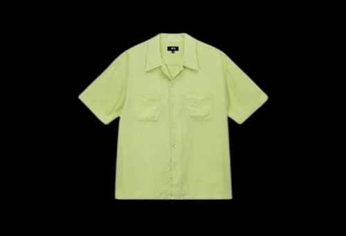 Stussy Contrast Pick Stitched Shirt Lime (SS23)