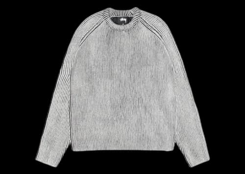 Stussy Contrast Rib Sweater White