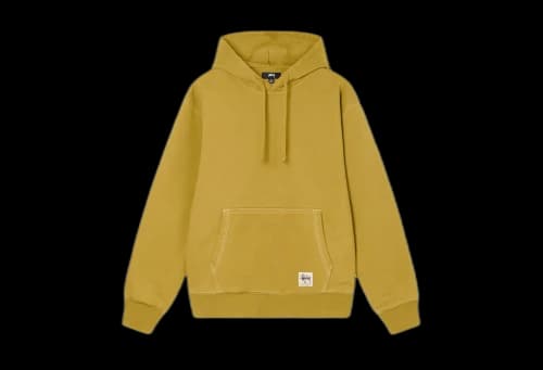 Stussy Contrast Stitch Label Hoodie Gold (FW22)