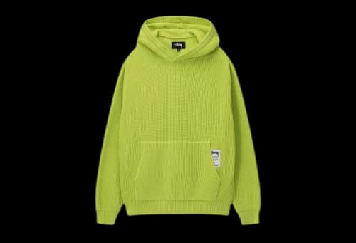 Stussy Cotton Knit Hoodie Lime (SS23)
