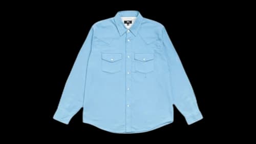 Stussy Cotton Silk Western Shirt Blue