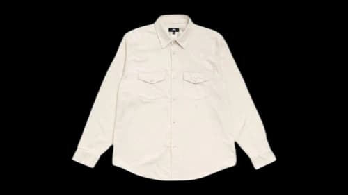 Stussy Cotton Silk Western Shirt Off White