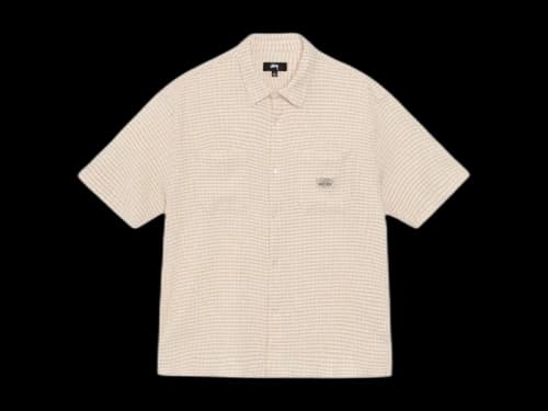 Stussy Crinkled Check S/S Shirt Tan