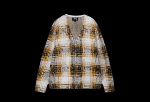 Stussy Hairy Plaid Cardigan Gold (SS23)