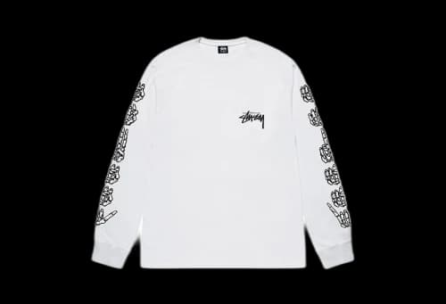 Stussy Hands LS Tee White (FW22)