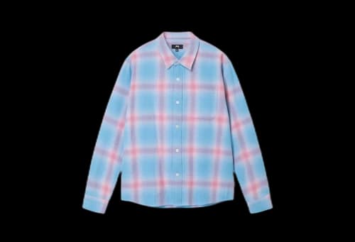Stussy Hellshire Plaid Shirt Blue (FW22)