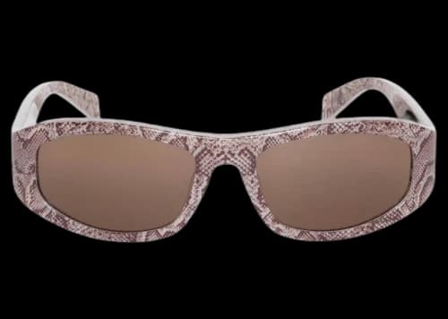 Stussy Landon Sunglasses Snake Skin/Brown Lens