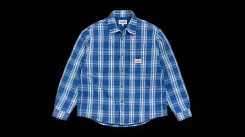 Stussy Lau Plaid Shirt Jacket Blue