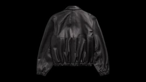 Stussy Leather Work Jacket Black