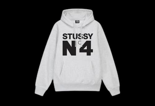 Stussy No.4 Hoodie Ash Heather (SS23)