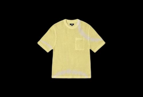 Stussy O'Dyed Heavyweight Mesh Crew Yellow (SS23)