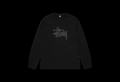 Stussy Outlined Pigment Dyed LS Tee Black (FW22)
