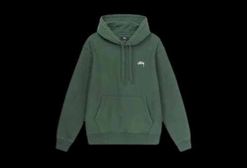 Stussy Overtired Stock Logo Hoodie Forest (FW22)
