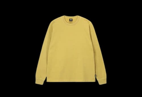 Stussy Pigment Dyed LS Crew Mustard (SS23)