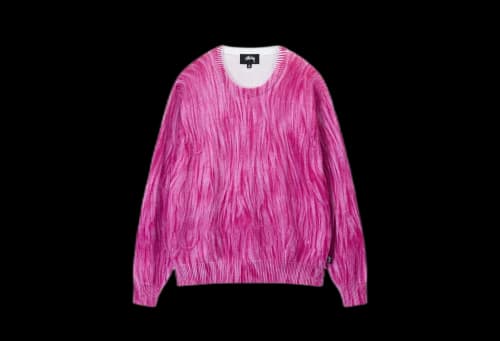 Stussy Printed Fur Sweater Pink (SS23)