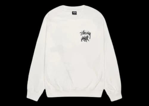 Stussy Rasta Lion Pigment Dyed Crew Natural
