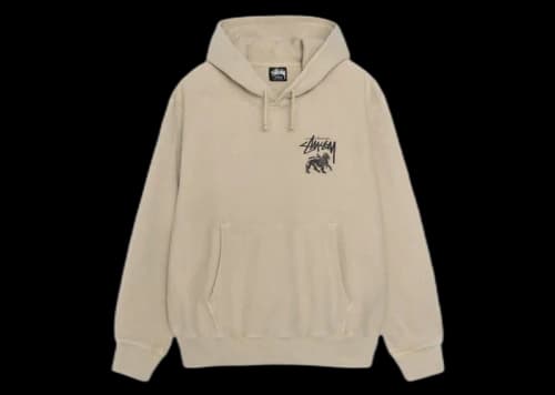 Stussy Rasta Lion Pigment Dyed Hoodie Khaki